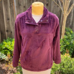 Lands' End Purple Fuzzy Pullover